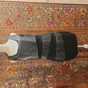 NWT Revolve x Blaque Label Womens Leather Party Cocktail Dress Black Size Large